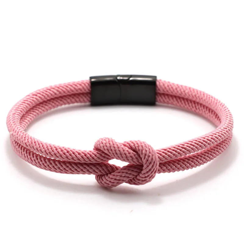 Stainless Steel Double Red Thread Bracelet for Men and Women
