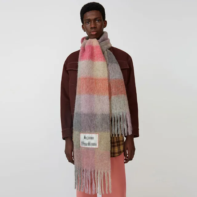 New 2021 AC studios men and women winter scarf Shawl Shawl warm shawl women cashmere blanket cashmere scarf neck scarf 3