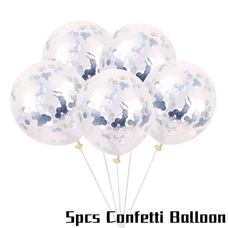 1 комплект с новогодними воздушными шарами, набор, новогодние вечерние украшения, воздушный шар, розовое золото, баллон, Рождество, Год, фотобудка - Цвет: 5pcs balloons