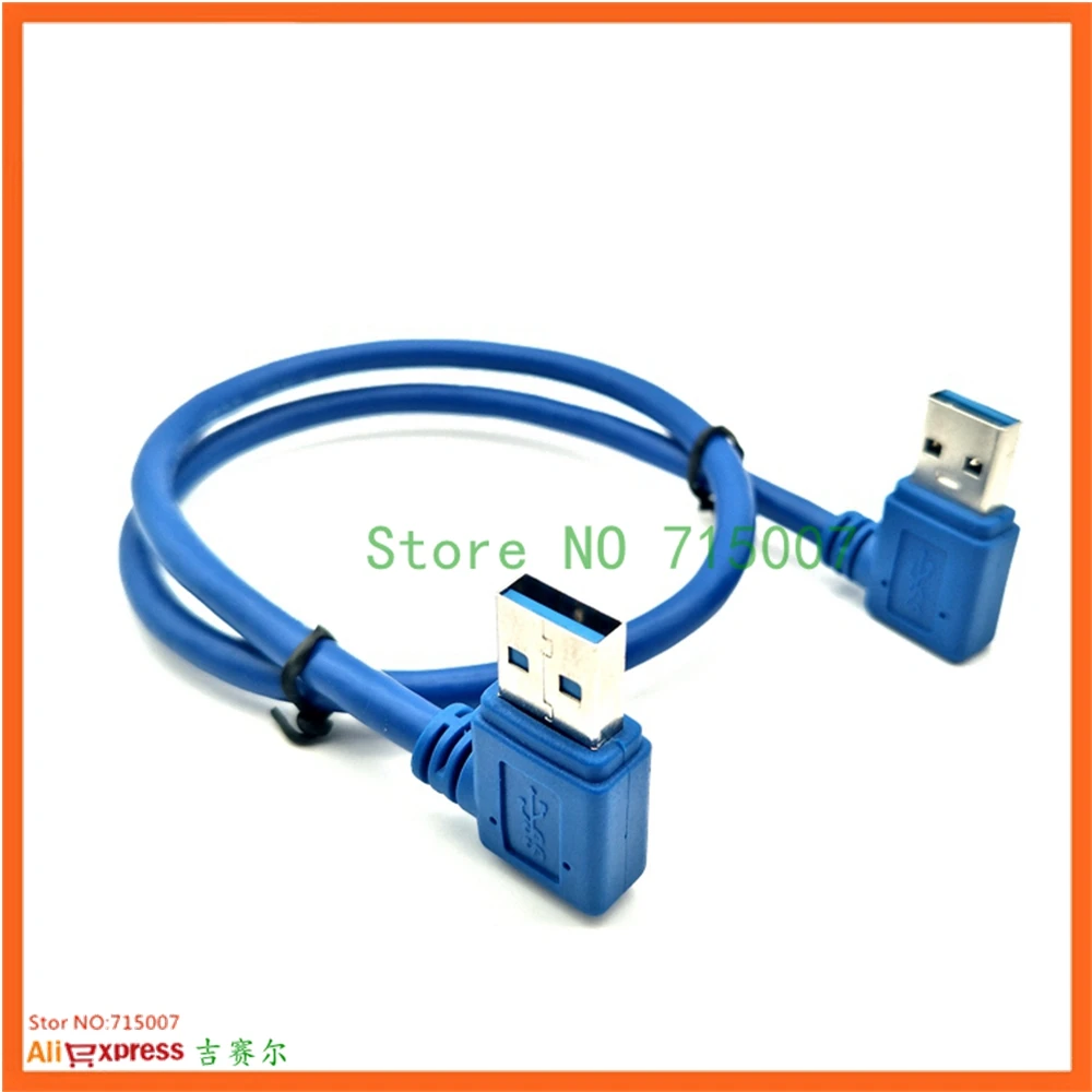 USB3.0 USB 3,0 type A Мужской 90 градусов левый угловой правый угловой удлинитель прямое соединение 50 см 0,3 м