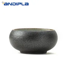 40 мл японский стиль Черный дзен грубая керамика подвески-талисманы в китайском стиле чайный набор кунг-фу винтажная маленькая чаша для чая мастер чашки Посуда для напитков