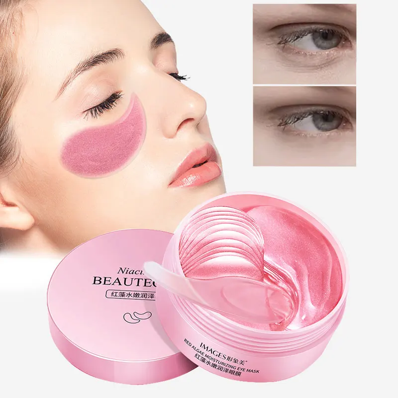 

60 pcs/30 pairs Red Algae Anti-Puffiness Moisturizing Eye Mask Smooth Skin Care Dark Circle Anti-Aging Firm Skin Eye Care 80g