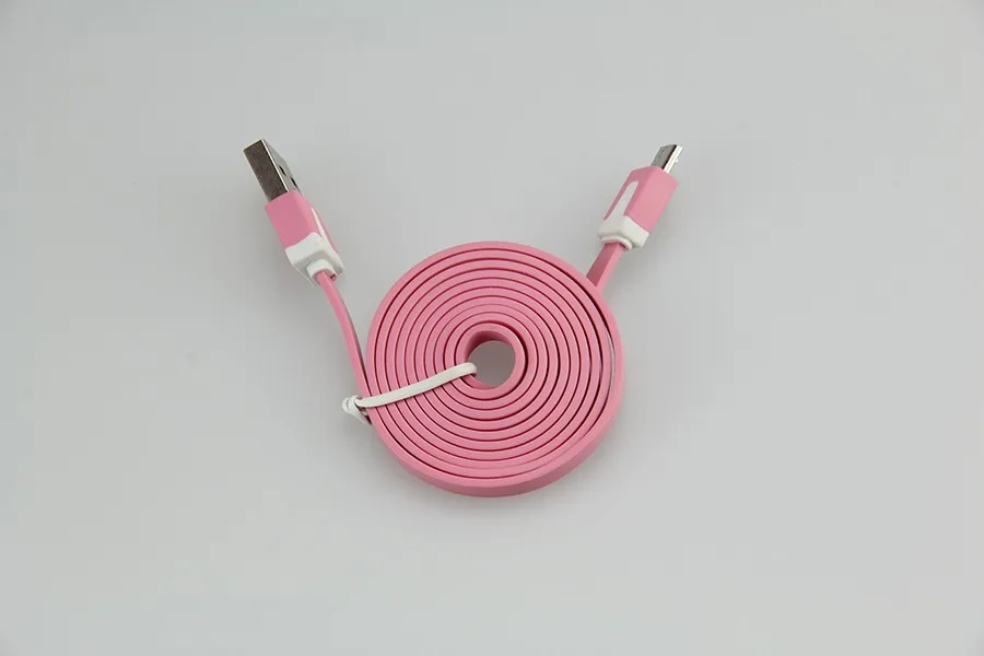 50 шт./лот 1 м 2 м 3M плоский кабель Micro USB до 2,0 USB кабель для синхронизации данных и зарядки