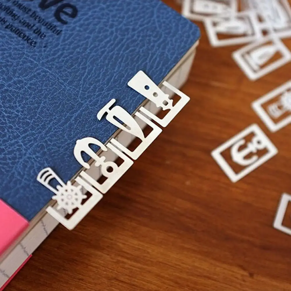 20 piezas Vintage marcadores de Metal bosque música serie con diseño marinero Clip de papel de Metal punto de libro de papelería de la escuela suministros