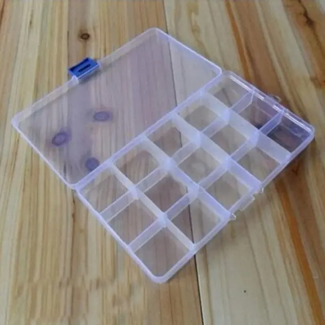 15 Rács Kreatív Tárolódoboz Eltávolítható Elválasztókkal Értéktárgyak Ékszer Készpénz Átlátszó Műanyag Doboz Szervező Tárolóedény - Image 4