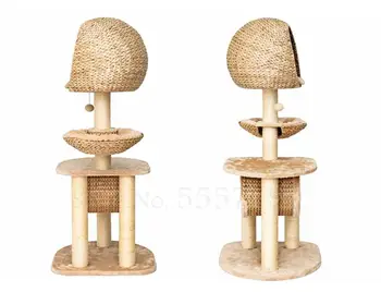 

Natural woven cat nest cat climbing frame one cat tree sisal cat house large luxury cat climbing