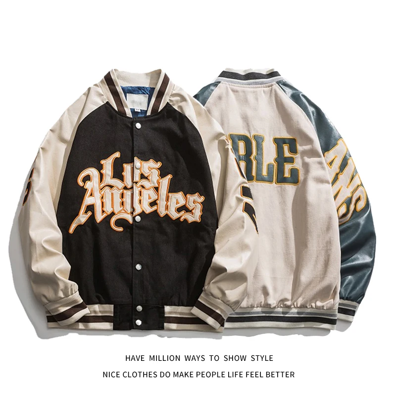 2021 New Spring&autumn Embroidery Baseball Jacket Women's Coat Men's Couple Bomber Unisex Boyfriend Style Varsity Hiphop Street water drawing cloth large million scrolls imitation xuan paper thick water write cloth new text four treasures unisex 2021