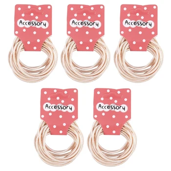 

New 50pcs Baby Girl Kids Tiny Hair Accessary Hair Bands Elastic Ties Beige