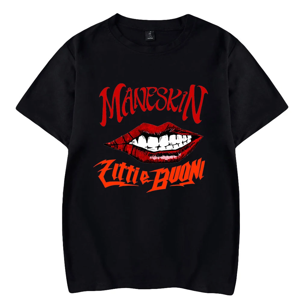 

Men's T-shirt Fashion Maneskin Print Funny Tshirt Men Summer Casual Male T Shirt Hipster Hip-hop Tee Shirt Homme Streetwear