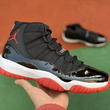 Новинка Jordan 11 Ретро Мужская обувь Баскетбольная обувь кроссовки Bred AJ11 Высокая спортивная обувь для тренировок 378037-010