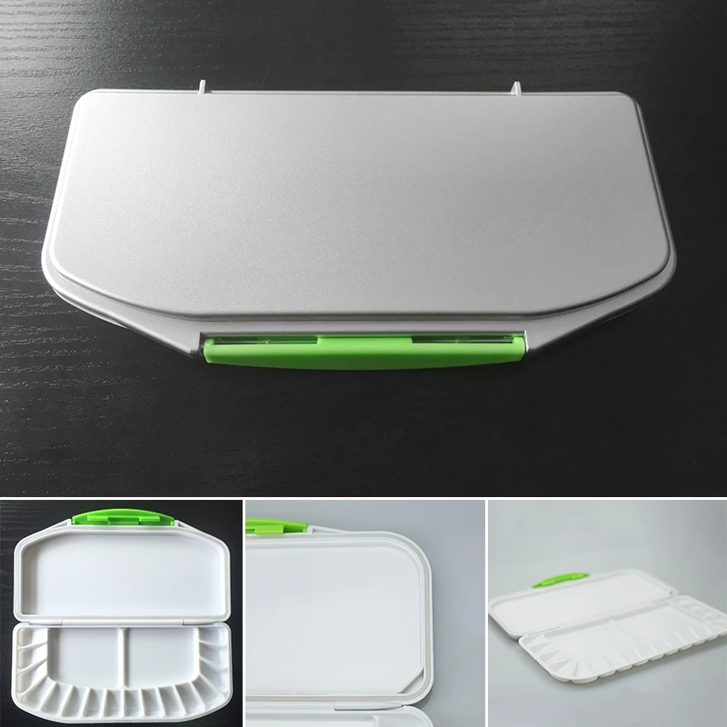 

21x10.5x2.3CM Clamshell Palette Painting Drawing Accessories Plastic Color Box Paint Art Drawing Storage
