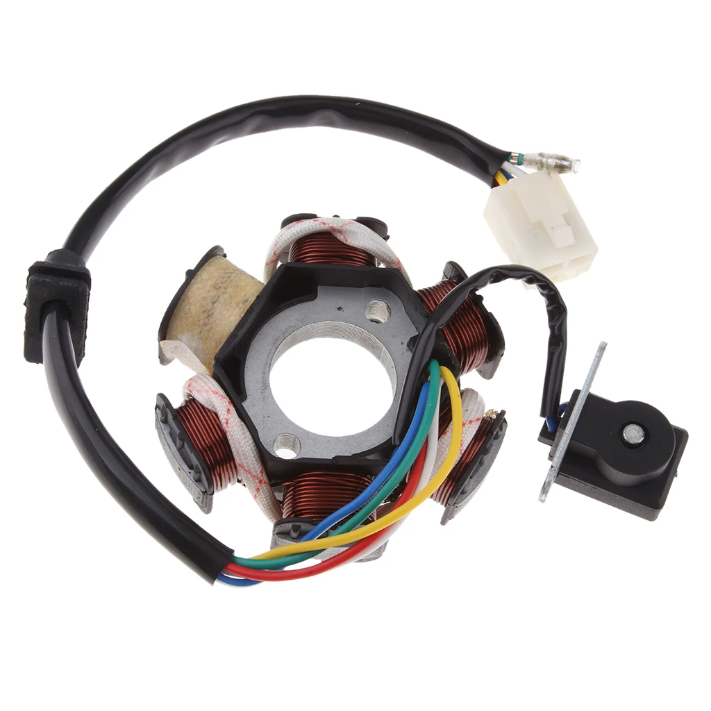 6 Pole Magneto Coil Stator for 4 stroke 110cc bikes 125cc Engines Quad Buggy