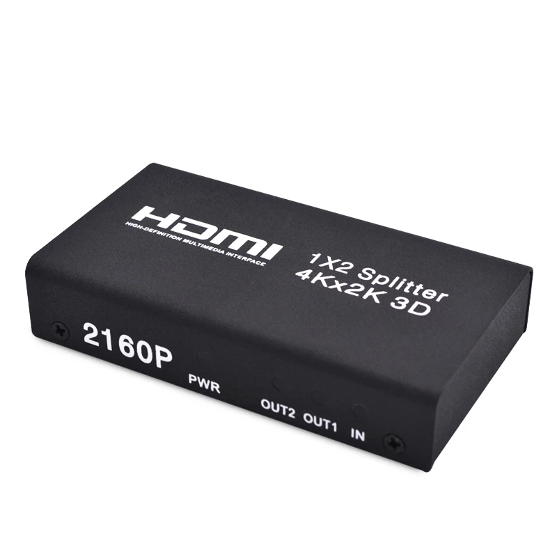 ABKT- HDMI 1x2 сплиттер поддержка 4K x 2 K, 3D HDMI один-в и два-выход сплиттер EU plug