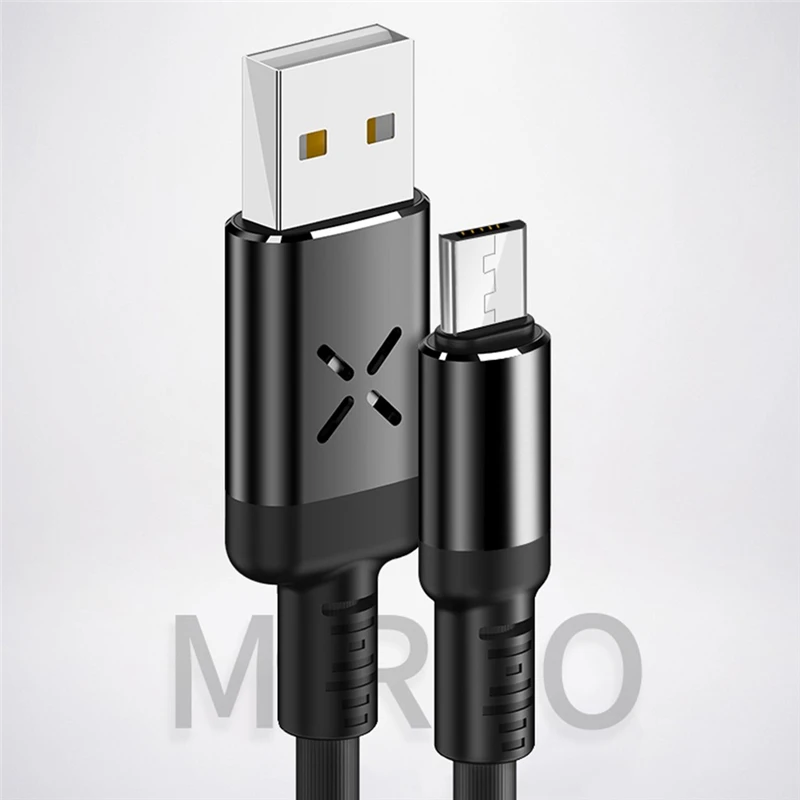 1 м type C USB голосовой кабель для передачи данных Быстрая зарядка для samsung huawei Xiaomi Micro USB кабель для зарядки для телефона Android A40