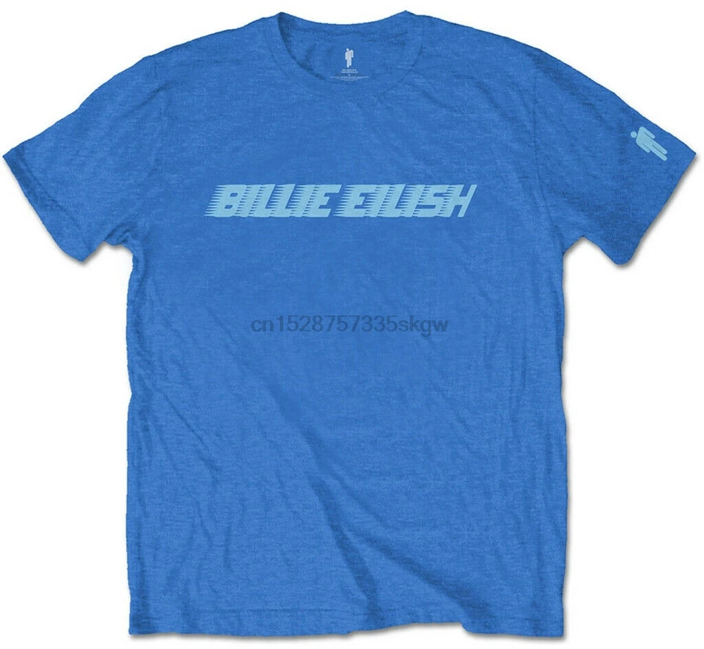 Billie Eilish Blue Racer логотип (синий) Футболка Новый Официальный!|Футболки| |