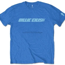 Billie Eilish Blue Racer логотип (синий) Футболка Новый