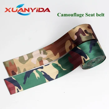 

New arrival Universal Camouflage safety seat belt webbing 4.8cm width Camouflage seat belt roll webbing 5M/Roll High Quality