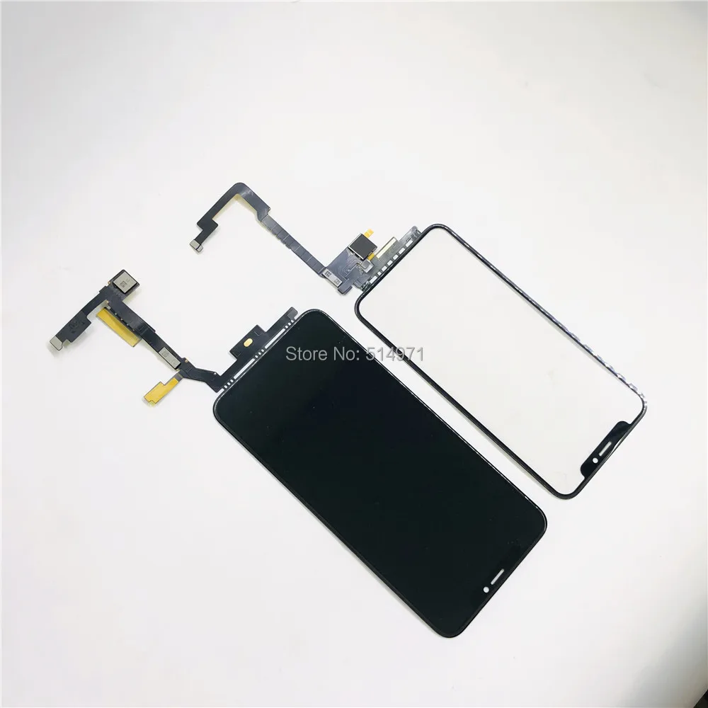 Черный сенсорный экран с удлинителем гибкий кабель без пайки для iPhone X Xsmax 11pro Max