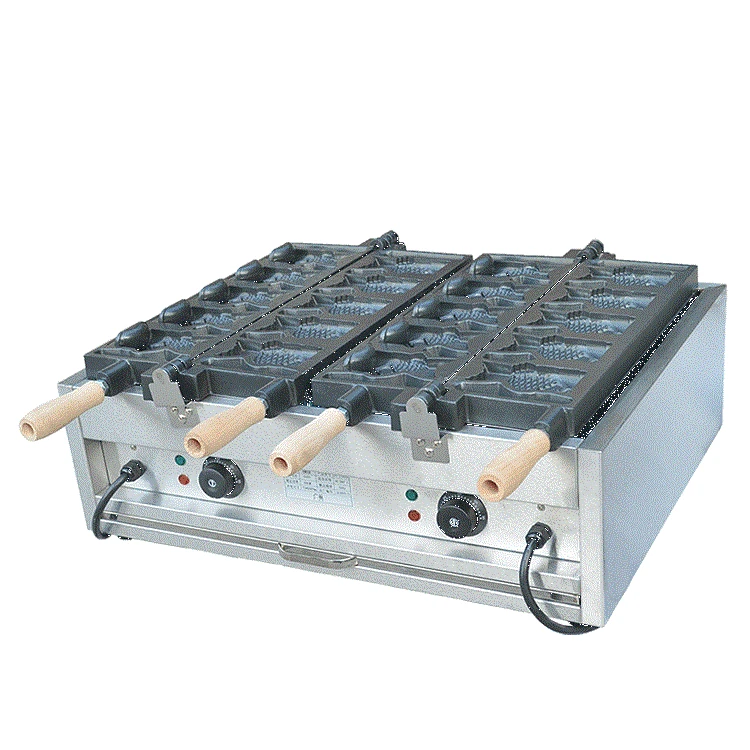 

Popular sale Non Stick Electric 10 molds fish small ice cream taiyaki pan maker waffle machine for sale