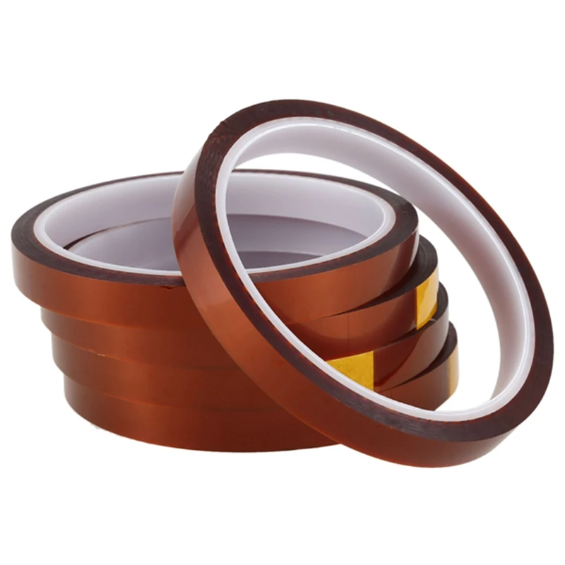 5 Rolls 10mm*33m Heat resistant tape for sublimation Transfer Thermal,brown-color