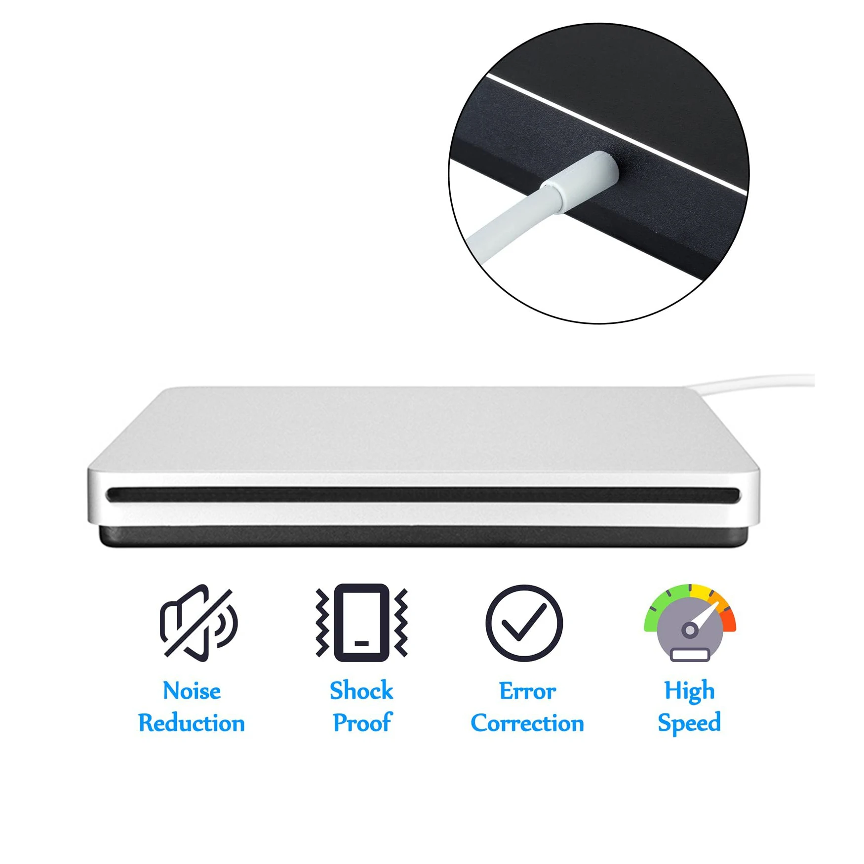 USB 3.0 DVD-ROM Optical Drive External Slim CD ROM Disk Reader Desktop PC Laptop Tablet Promotion DVD Player with Touch