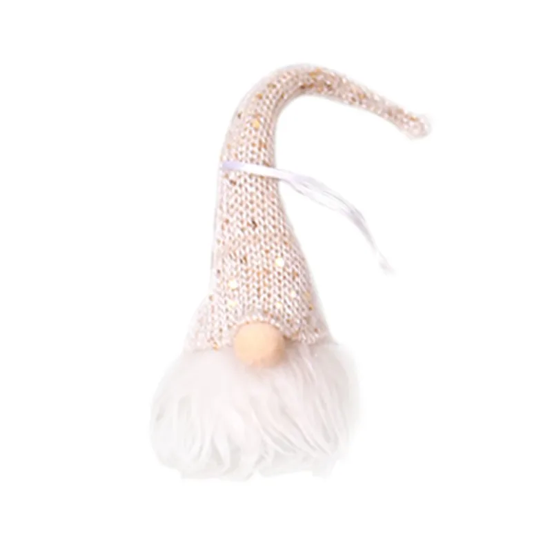 Новое поступление, светящаяся кукла Гном с вязаной шляпой, рождественская подвеска, Декоративное подвесное украшение, милый и забавный