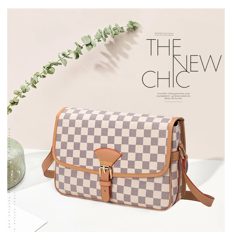 

KYYSLO Chessboard Casual Ladies Crossbody Messenger Bag Women Korean Version of The Wild Fashion Female Shoulder Messenger Bag