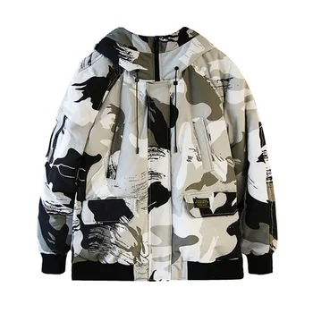 

2019 Men Down Jacket Thickened Fashion Winter Jacket Men Hooded Windbreaker White Duck Coat Male Outwear Youth Casual Coat
