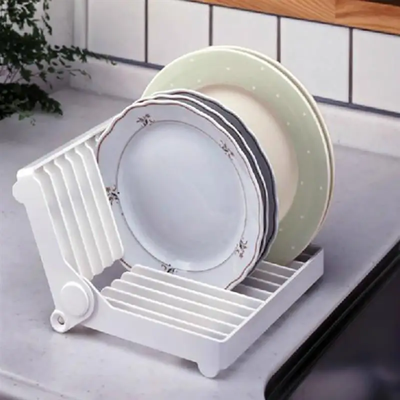 Сушилка для тарелок сушильный шкаф-органайзер для кухни сушилка для тарелок кухонные аксессуары белый складной стеллаж для хранения тарелок Блюдо