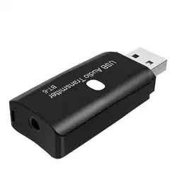 Портативный BT-TX6 2 в 1 аудио адаптер приемник передатчик Bluetooth AUX RCA USB беспроводной для ПК проектор усилитель мощности