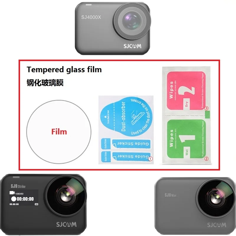 

Clownfish Original Tempered glass Protective Film For SJCAM SJ4000X SJ9 Max SJ9 Strike Lens Glass Film Lens Protection Cover