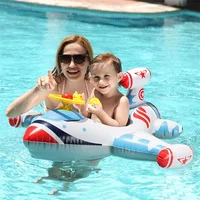 Baby Swimming Ring Kids Inflatable PVC Swim Circle Cartoon Airplane Seat Boat Floating Pool Accessories For Toddler Toys 1