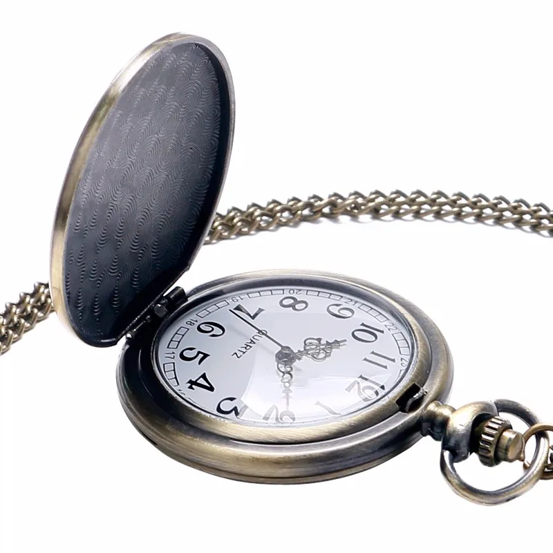 Cool Retro Necklace Bronze Gift Kids Pocket Watch Cute Pyramid Pattern Women 5