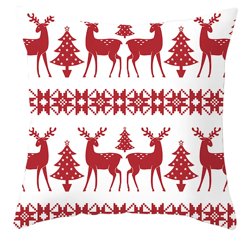 Christmas Elk Pillowcase Cushion Cover Merry Christmas Decor for Home Santa Claus Christmas Ornament Xmas Gift Happy New Year 5