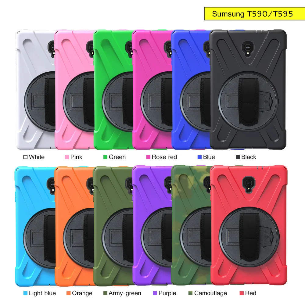 Чехол для Samsung Galaxy Tab A 10,5 SM-T590 T595 T597 Коув Funda дети Безопасный ударопрочный сверхмощный силиконовый Жесткий держатель для рук