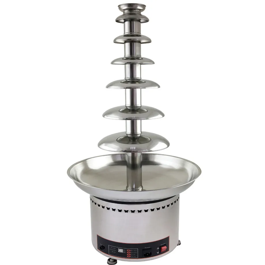 110V 220V 7 Layers Stainless Steel Commercial Chocolate Fountain Machine Chocolate Waterfall Machine