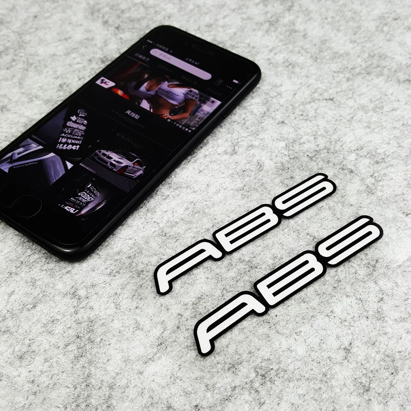 2 шт./лот LuLuSticker #076 9x1 см ABS Антиблокировочная тормозная система светоотражающие