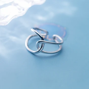 

925 Silver Knot Rings Punk Rock Jewelry Minimalism Charm Anel Bohemia Jewelry Vintage Bague Femme Anelli Rings for Women