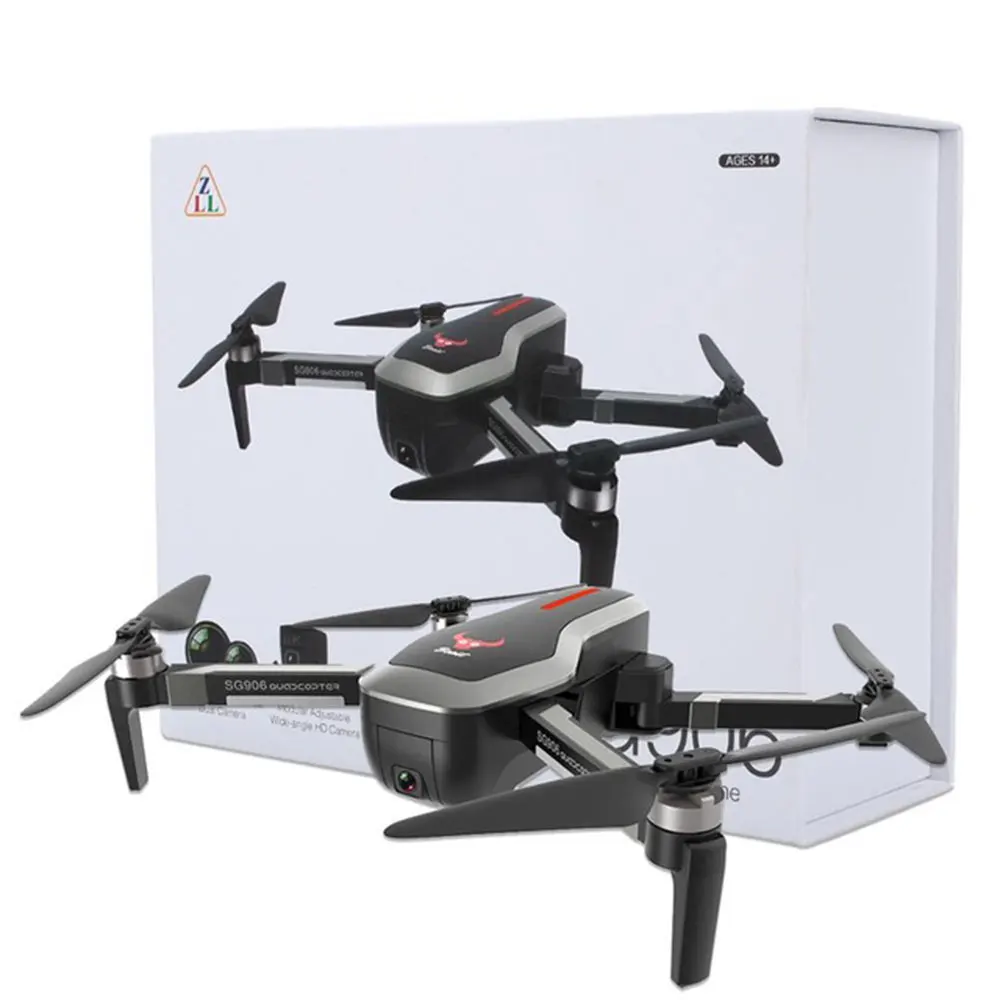 Black with Box SG906 Дрон GPS позиционирование 5G wifi FPV 4K камера бесщеточный селфи складной Радиоуправляемый Дрон вертолет сумка подарок Квадрокоптер - Цвет: Black with Box