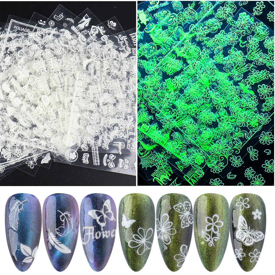 1-Uds-3D-verde-calcoman-a-lumi