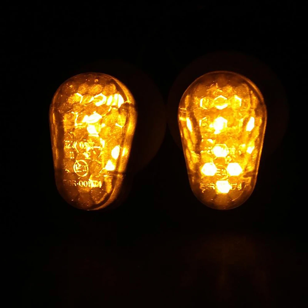 Motorcycle DC 12V LED Turn Signals Light Blinker Amber Indicator