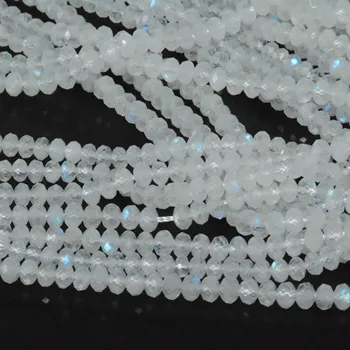 

Natural Good Quality Rainbow Moonstone Faceted Rondelle Beads 3x4.5mm