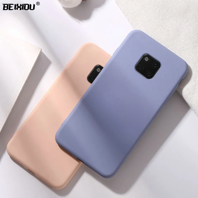 Жидкий чехол для huawei mate 20 TPU силиконовый мягкий Pro матовый цветной