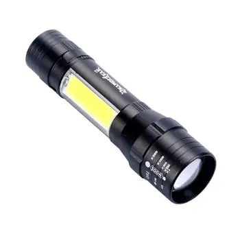 

Outdoor & Home Telescopic Zoom LED Ultra Bright Dual Lamp Flashlight Aluminum