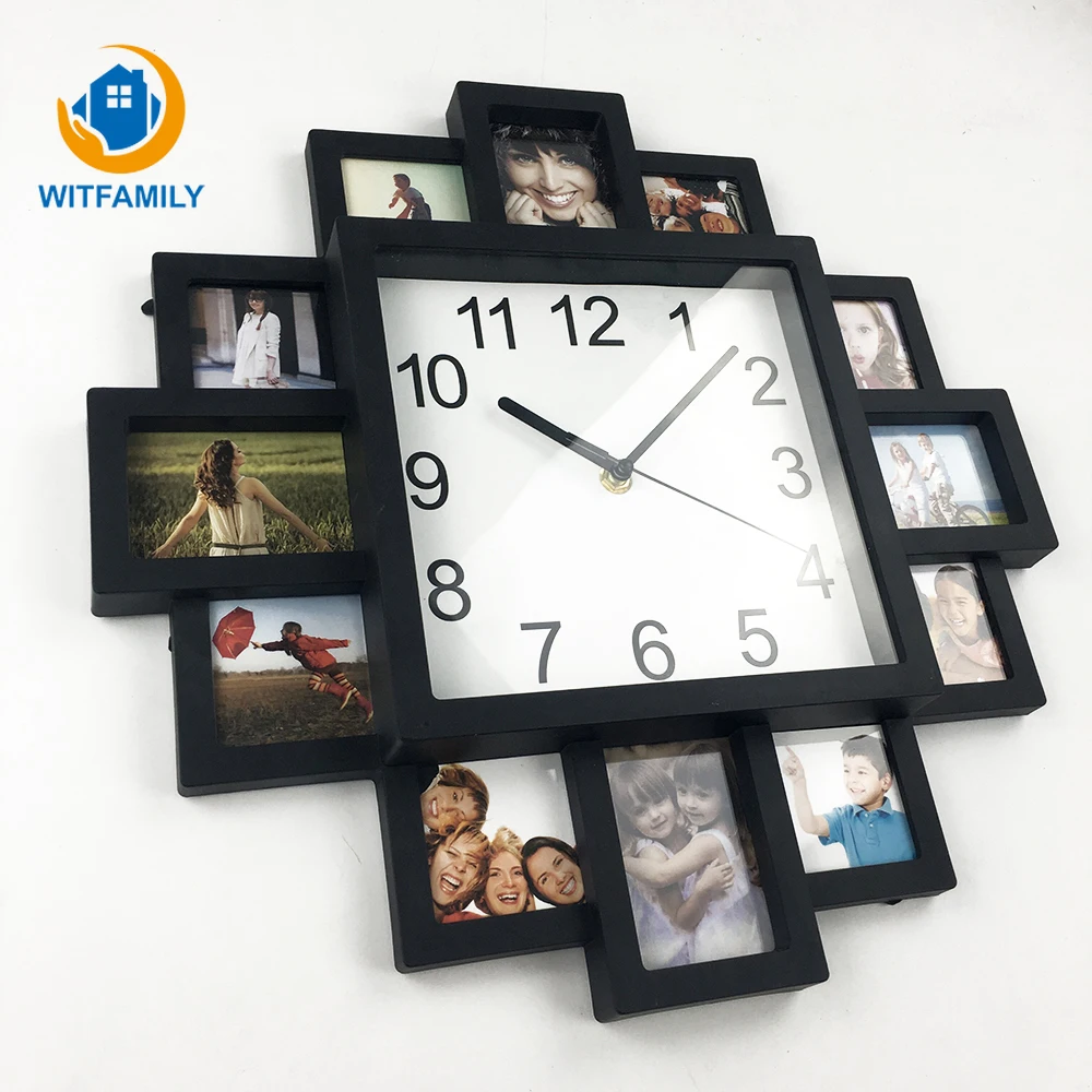 

Modern Design Photo DIY Wall Clock Frame Plastic Art Pictures Wall Clock Unique Home Decor Wall Clocks 2019 New Arrival