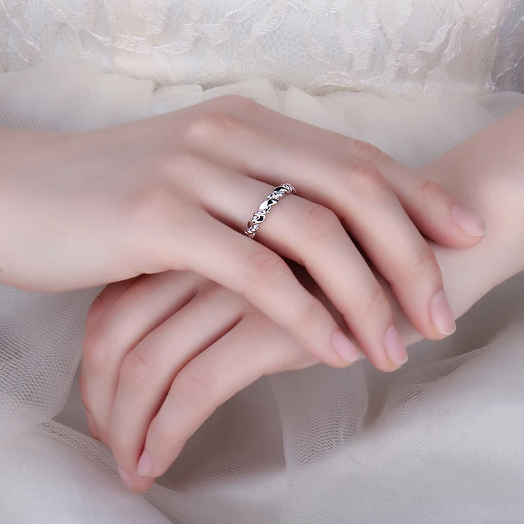 Ювелирное кольцо с цветами, штабелируемое, обручальное кольцо, 925 пробы, серебряные кольца для женщин, ювелирное изделие, модное ювелирное изделие для помолвки