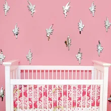 Горячая Детская комната DIY Динь колокольчик экологически чистые многоцветные зеркальные наклейки