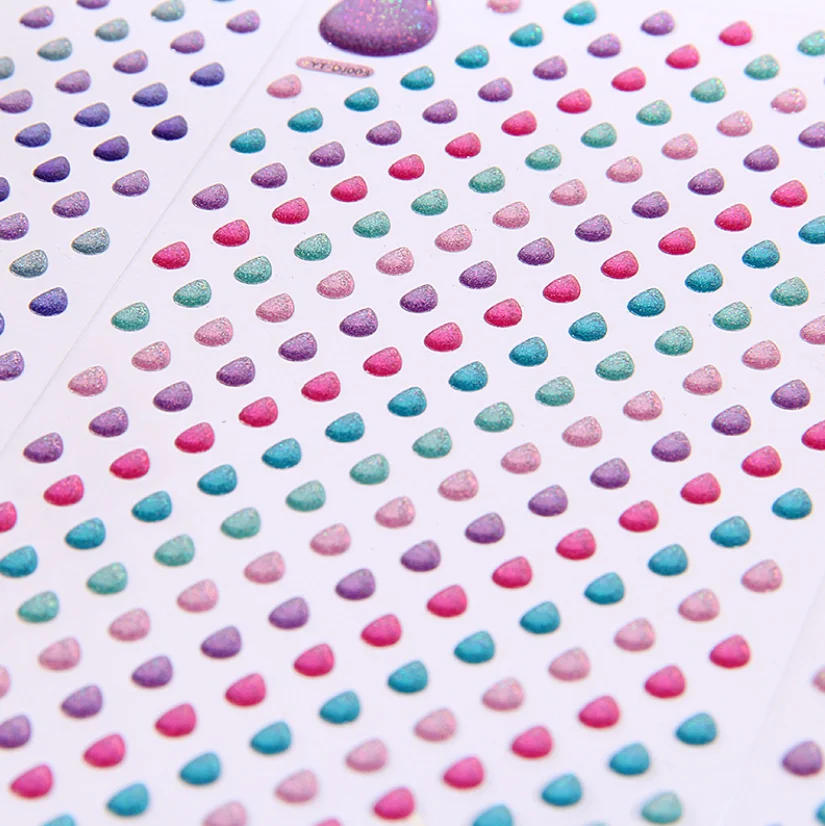 kids earrings stickers 3D Gems Stickers Glitter Crystal Sticker Earrings For Girls Princess Makeup Toys Gift