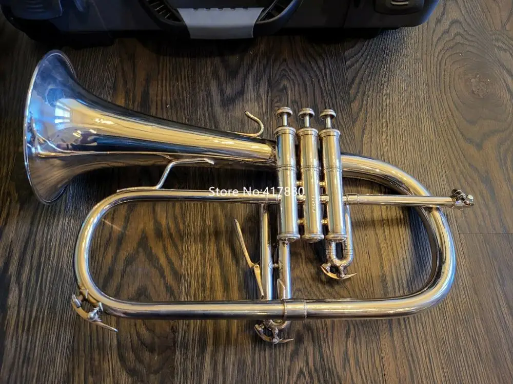 Bach trompeta Flugelhorn Bb de alta calidad, instrumento Musical
