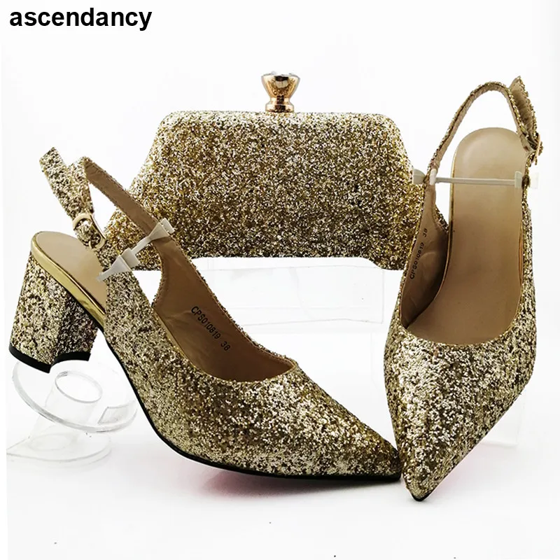 Nieuwe Italiaanse Schoenen Met Bijpassende Tassen Hoge Kwaliteit Afrikaanse Tas En Schoen Set Goud Tas En Schoen Italiaanse Bruiloft Schoenen bruid Cristal Nieuwe Italiaanse Schoenen Met Bijpassende Tassen Hoge Kwaliteit Afrikaanse Tas En Schoen Set Goud Tas En Schoen Italiaanse Bruiloft Schoenen bruid Cristal